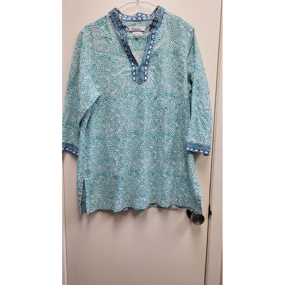Foxcroft For‎ Appleseeds Wrinkle Free Tunic Size 16P